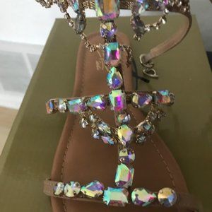 Thalia Sodi NIB Blinged Out Gladiator Sandals